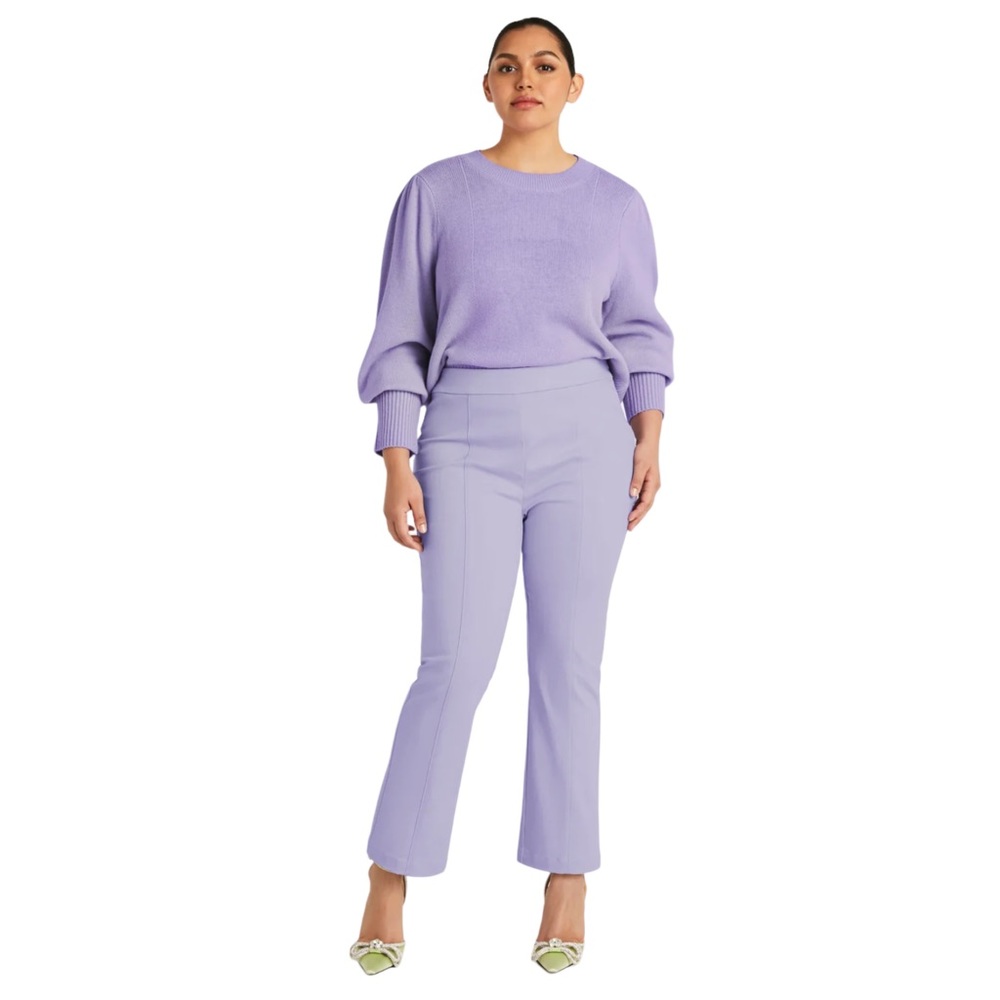 HILL HOUSE The Claire Pant Lavender Stretch Cotton